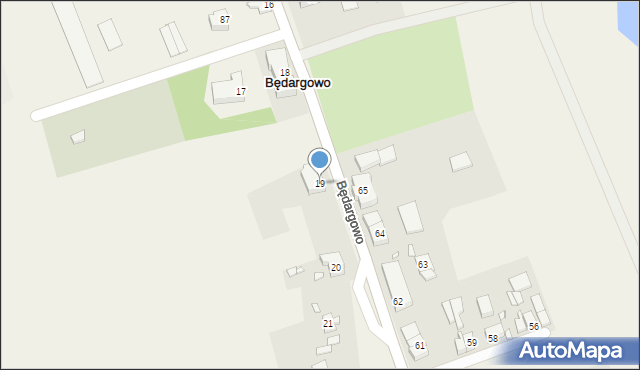Będargowo, Będargowo, 19, mapa Będargowo
