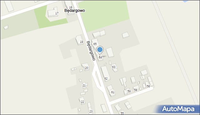 Będargowo, Będargowo, 64, mapa Będargowo