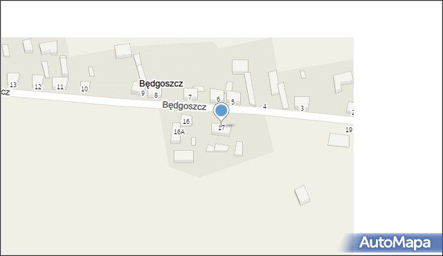 Będgoszcz, Będgoszcz, 17, mapa Będgoszcz