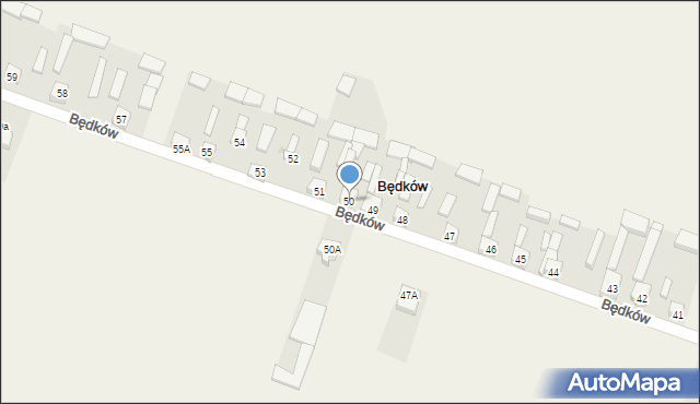 Będków, Będków, 50, mapa Będków