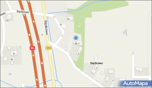Będkowo, Będkowo, 6b, mapa Będkowo