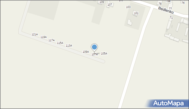 Bedlenko, Bedlenko, 107A, mapa Bedlenko