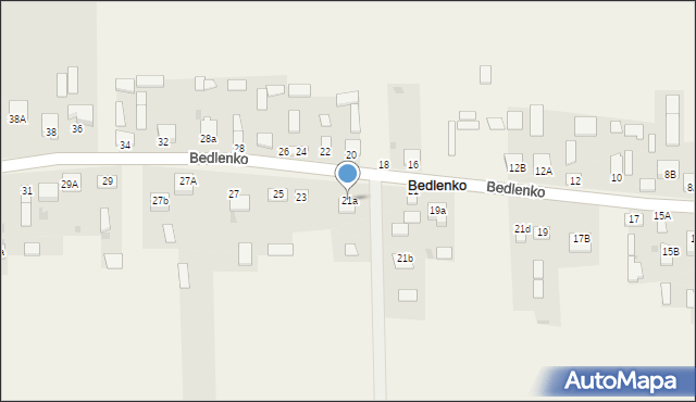 Bedlenko, Bedlenko, 21a, mapa Bedlenko