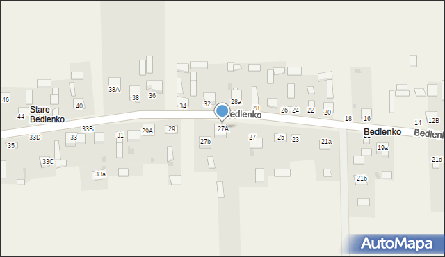 Bedlenko, Bedlenko, 27A, mapa Bedlenko