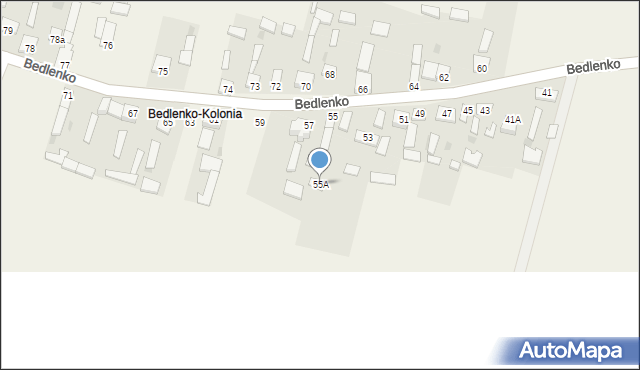 Bedlenko, Bedlenko, 55A, mapa Bedlenko