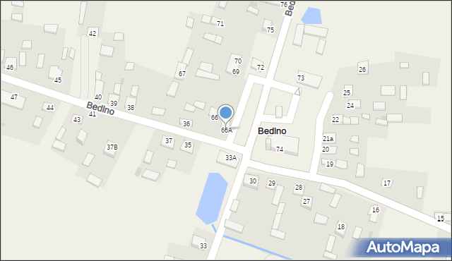 Bedlno, Bedlno, 66A, mapa Bedlno