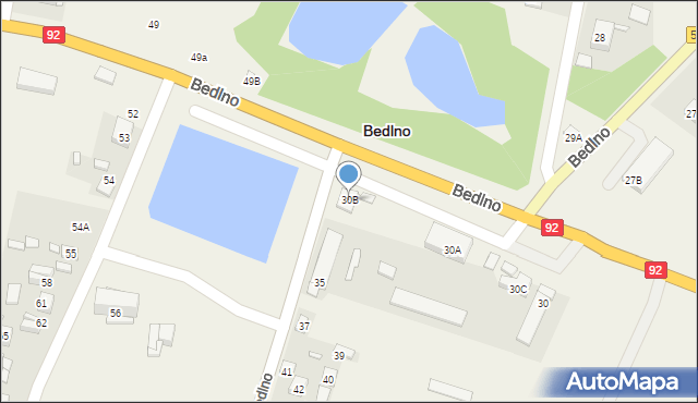 Bedlno, Bedlno, 30B, mapa Bedlno