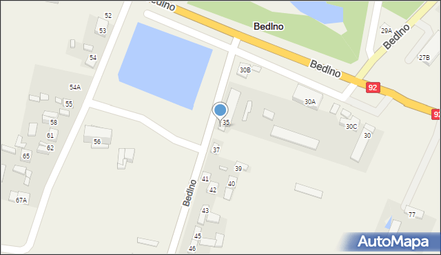 Bedlno, Bedlno, 36, mapa Bedlno