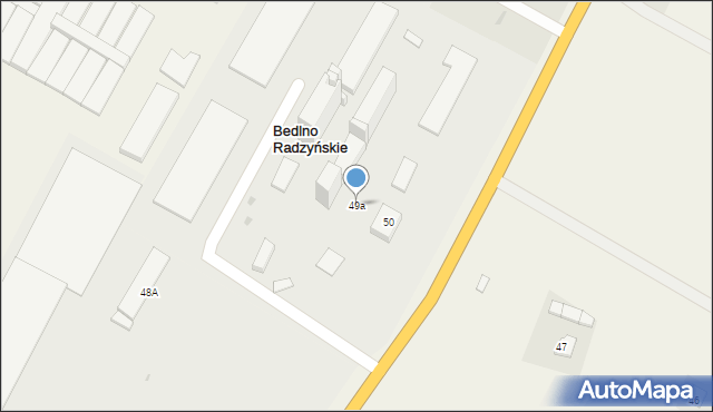 Bedlno Radzyńskie, Bedlno Radzyńskie, 49a, mapa Bedlno Radzyńskie