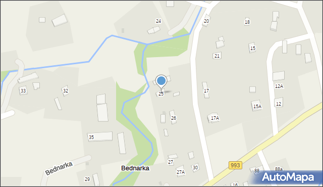 Bednarka, Bednarka, 25, mapa Bednarka