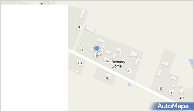 Bednary, Bednary, 46, mapa Bednary