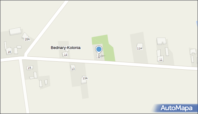 Bednary-Kolonia, Bednary-Kolonia, 12, mapa Bednary-Kolonia