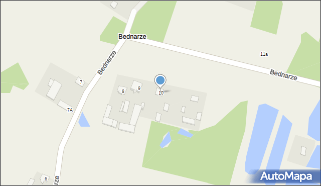 Bednarze, Bednarze, 10, mapa Bednarze