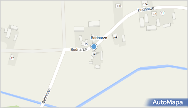 Bednarze, Bednarze, 14, mapa Bednarze