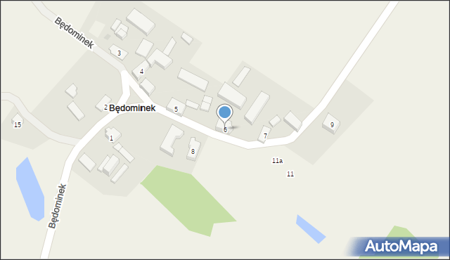 Będominek, Będominek, 6, mapa Będominek