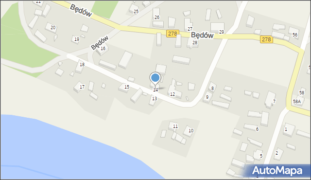 Będów, Będów, 14, mapa Będów