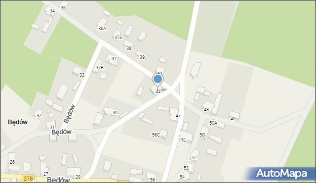 Będów, Będów, 41, mapa Będów