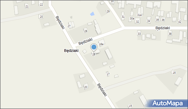 Będziaki, Będziaki, 18, mapa Będziaki