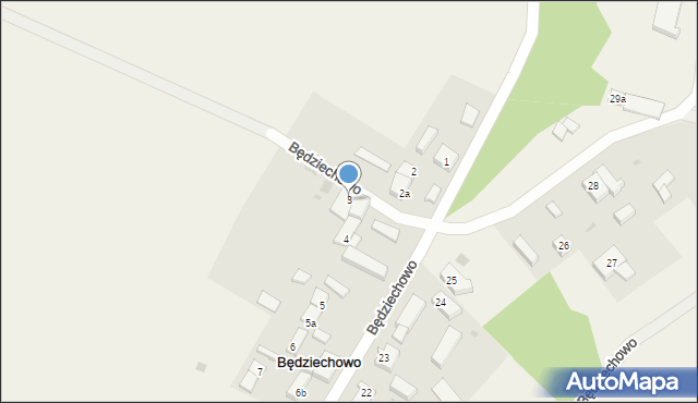 Będziechowo, Będziechowo, 3, mapa Będziechowo