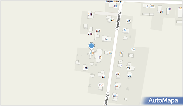Będzieszyn, Będzieszyn, 13B, mapa Będzieszyn
