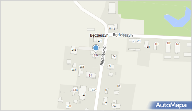 Będzieszyn, Będzieszyn, 14A, mapa Będzieszyn