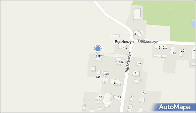 Będzieszyn, Będzieszyn, 14B, mapa Będzieszyn