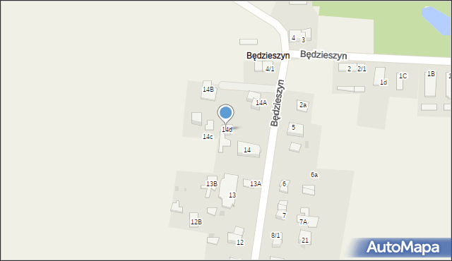 Będzieszyn, Będzieszyn, 14d, mapa Będzieszyn