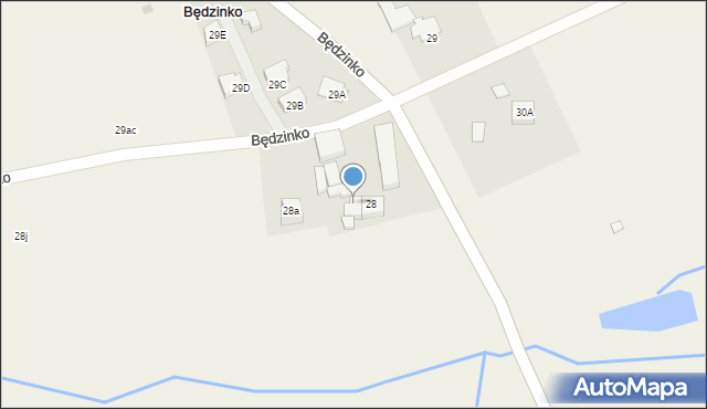 Będzinko, Będzinko, 28b, mapa Będzinko