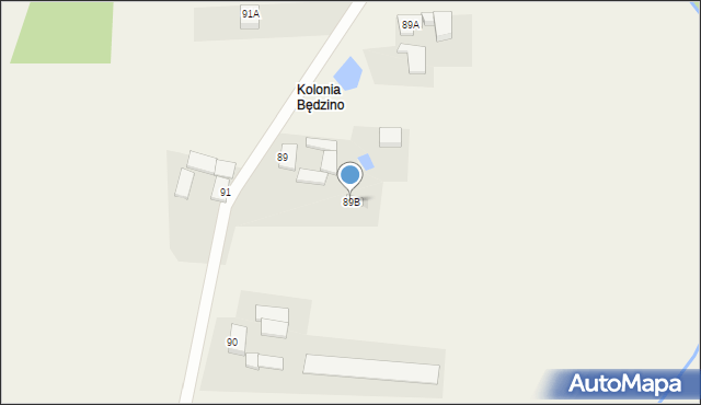 Będzino, Będzino, 89B, mapa Będzino