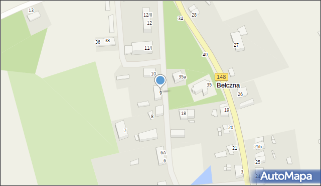 Bełczna, Bełczna, 9, mapa Bełczna