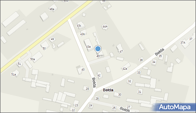 Bełda, Bełda, 43, mapa Bełda