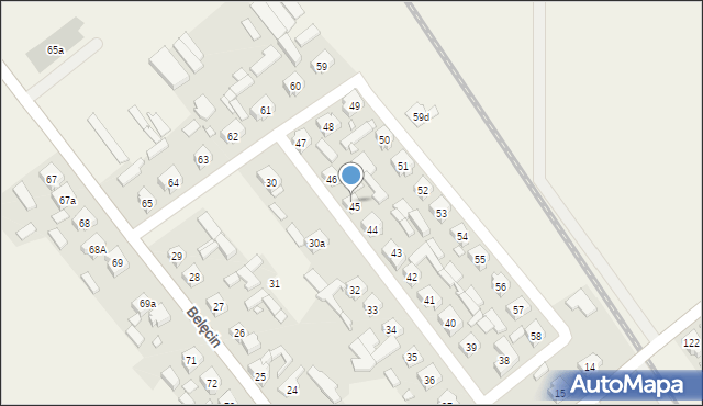 Belęcin, Belęcin, 45, mapa Belęcin