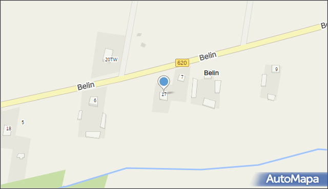 Belin, Belin, 17, mapa Belin