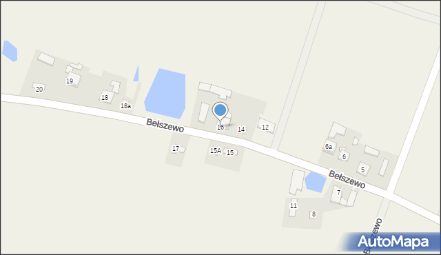 Bełszewo, Bełszewo, 16, mapa Bełszewo
