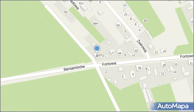 Beniaminów, Beniaminów, 48, mapa Beniaminów