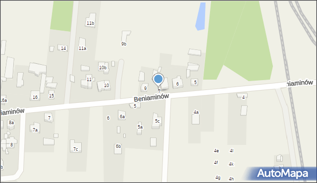 Beniaminów, Beniaminów, 7, mapa Beniaminów