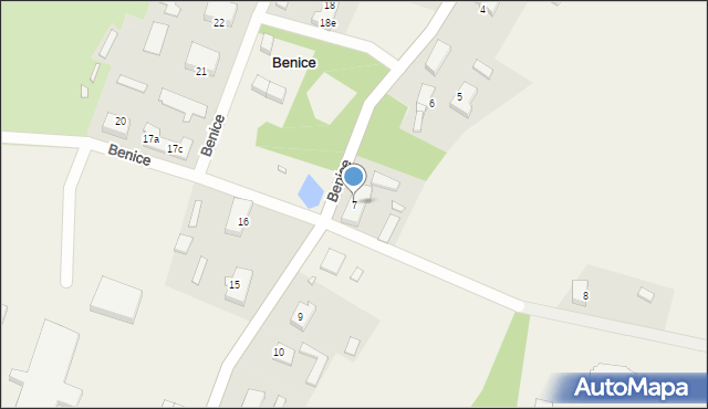 Benice, Benice, 7, mapa Benice