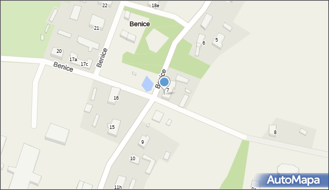 Benice, Benice, 7b, mapa Benice