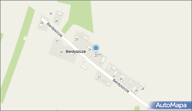 Berdyszcze, Berdyszcze, 23, mapa Berdyszcze