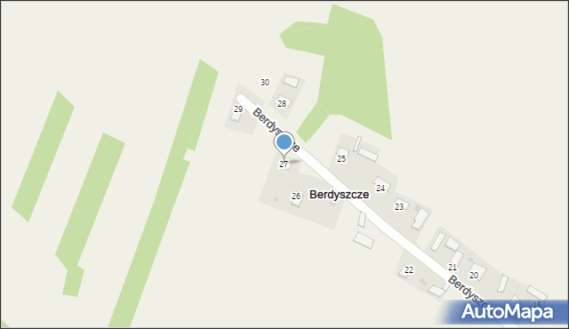 Berdyszcze, Berdyszcze, 27, mapa Berdyszcze