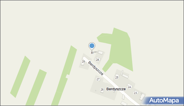 Berdyszcze, Berdyszcze, 30, mapa Berdyszcze