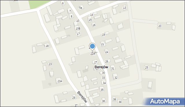 Berejów, Berejów, 22A, mapa Berejów