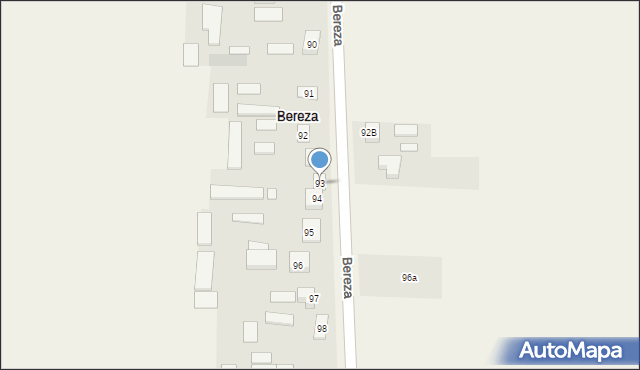 Bereza, Bereza, 93, mapa Bereza