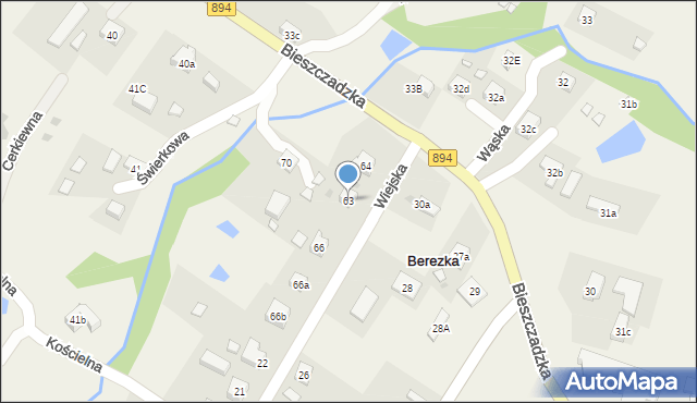 Berezka, Berezka, 63, mapa Berezka