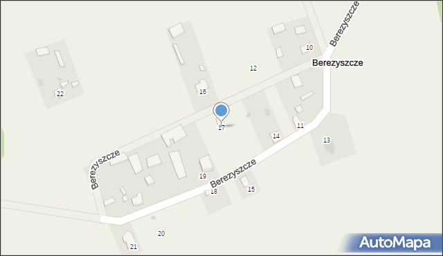 Berezyszcze, Berezyszcze, 17, mapa Berezyszcze