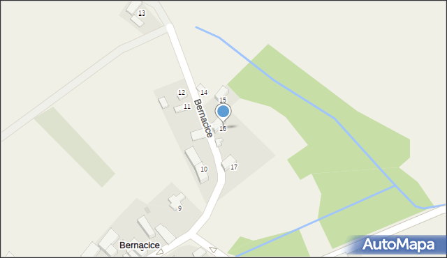 Bernacice, Bernacice, 16, mapa Bernacice