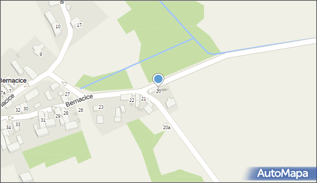 Bernacice, Bernacice, 20, mapa Bernacice