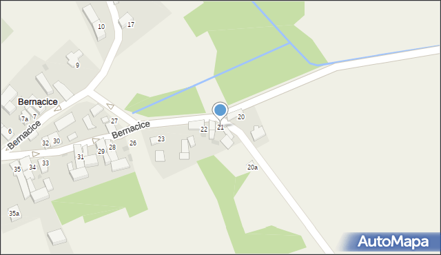 Bernacice, Bernacice, 21, mapa Bernacice
