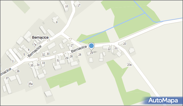 Bernacice, Bernacice, 23, mapa Bernacice