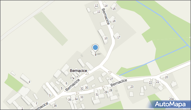 Bernacice, Bernacice, 9, mapa Bernacice